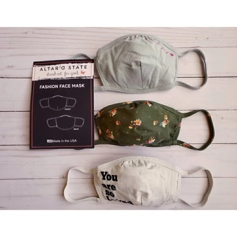Altar'd State Cloth Face Masks Pack of 3 NWT